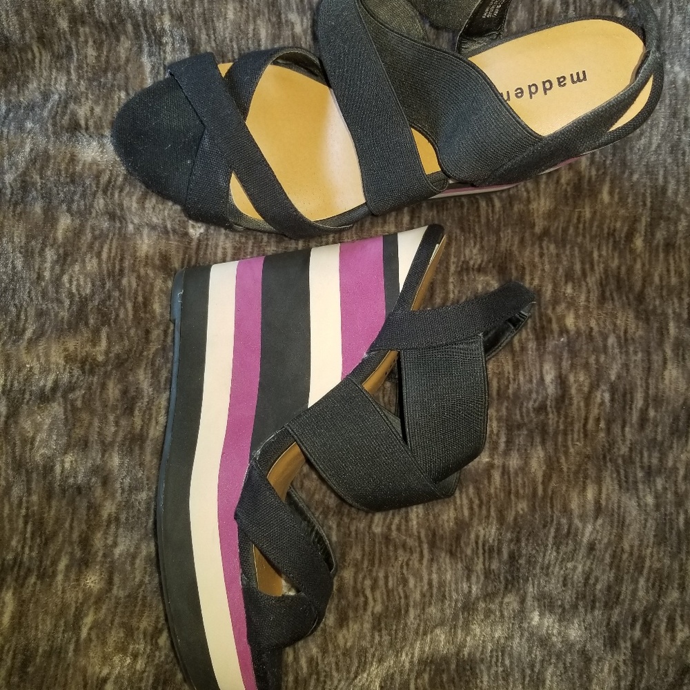 Madden Girl Multi Colored Wedge Sandals